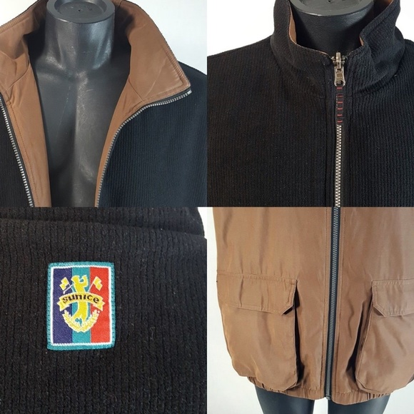 Vtg Sunice Jacket Convertible Reversible Vest GOLF